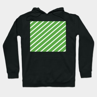Diagonal lines - green and white. Hoodie